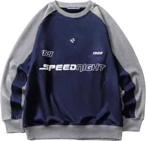 Aelfric Eden Oversized Sweatshirt Vintage Crewneck Sweatshirts Casual Long Sleeve Suede Pullover