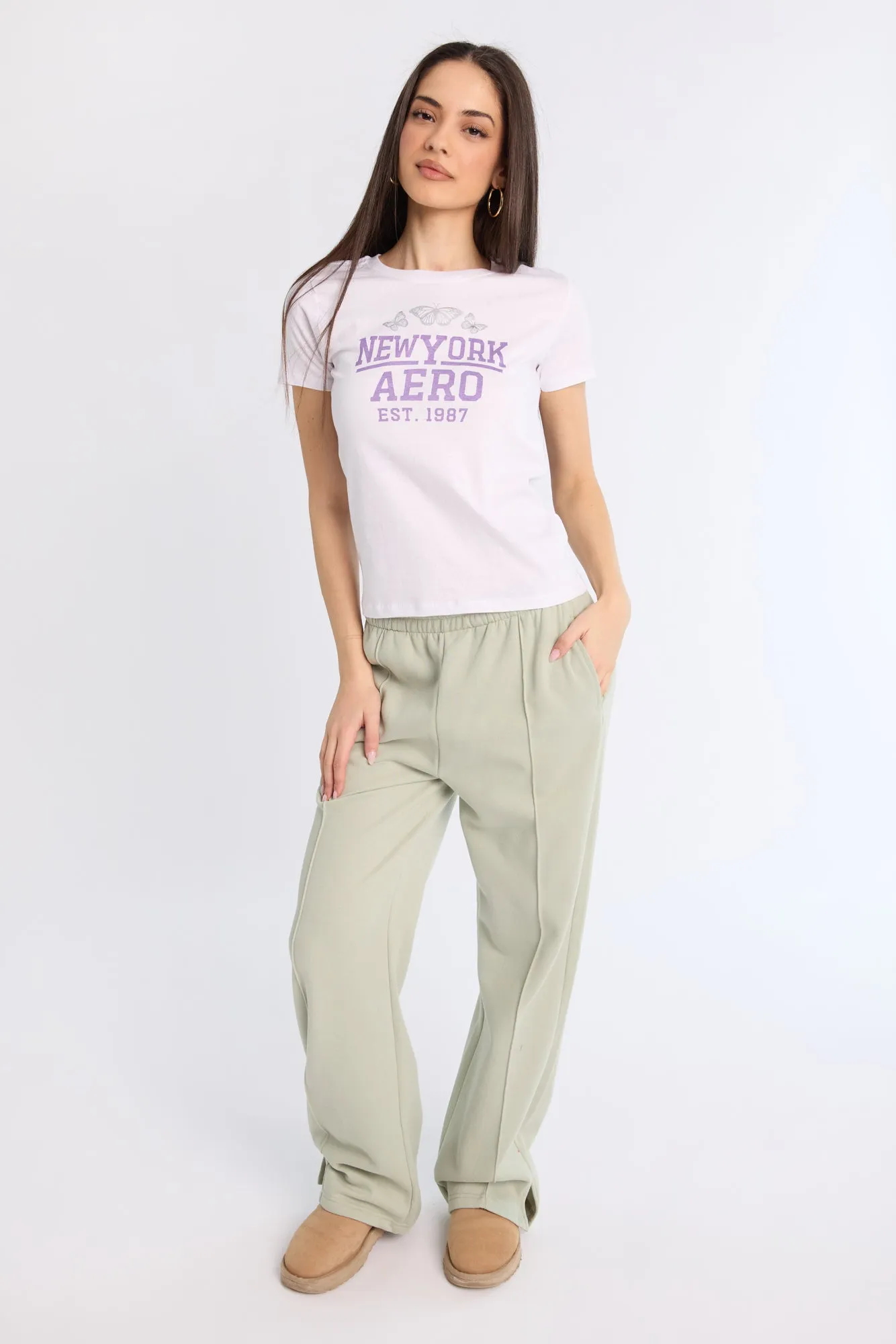 AERO NYC Butterflies Graphic Classic Tee