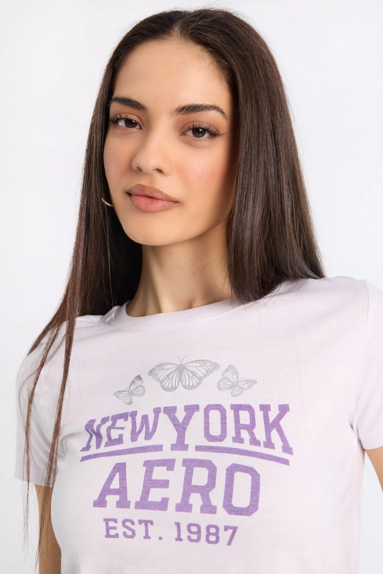 AERO NYC Butterflies Graphic Classic Tee
