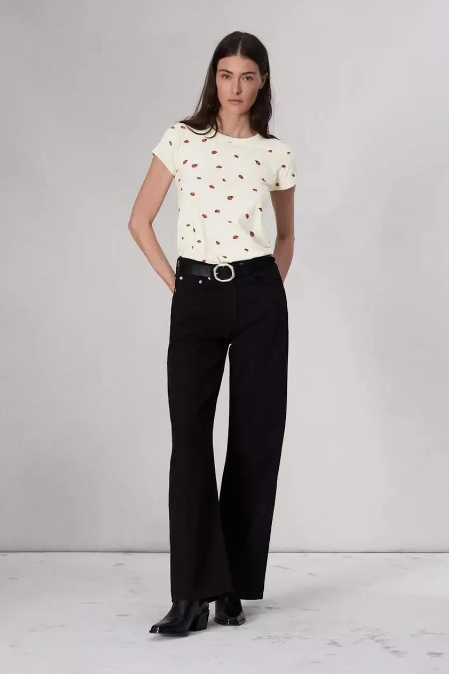 All Over Ladybug Tee White Multi