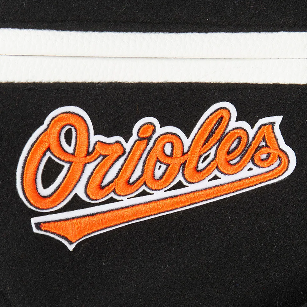 BALTIMORE ORIOLES CLASSIC LITTLE BOYS WOOL VARSITY JACKET (BLACK/WHITE)