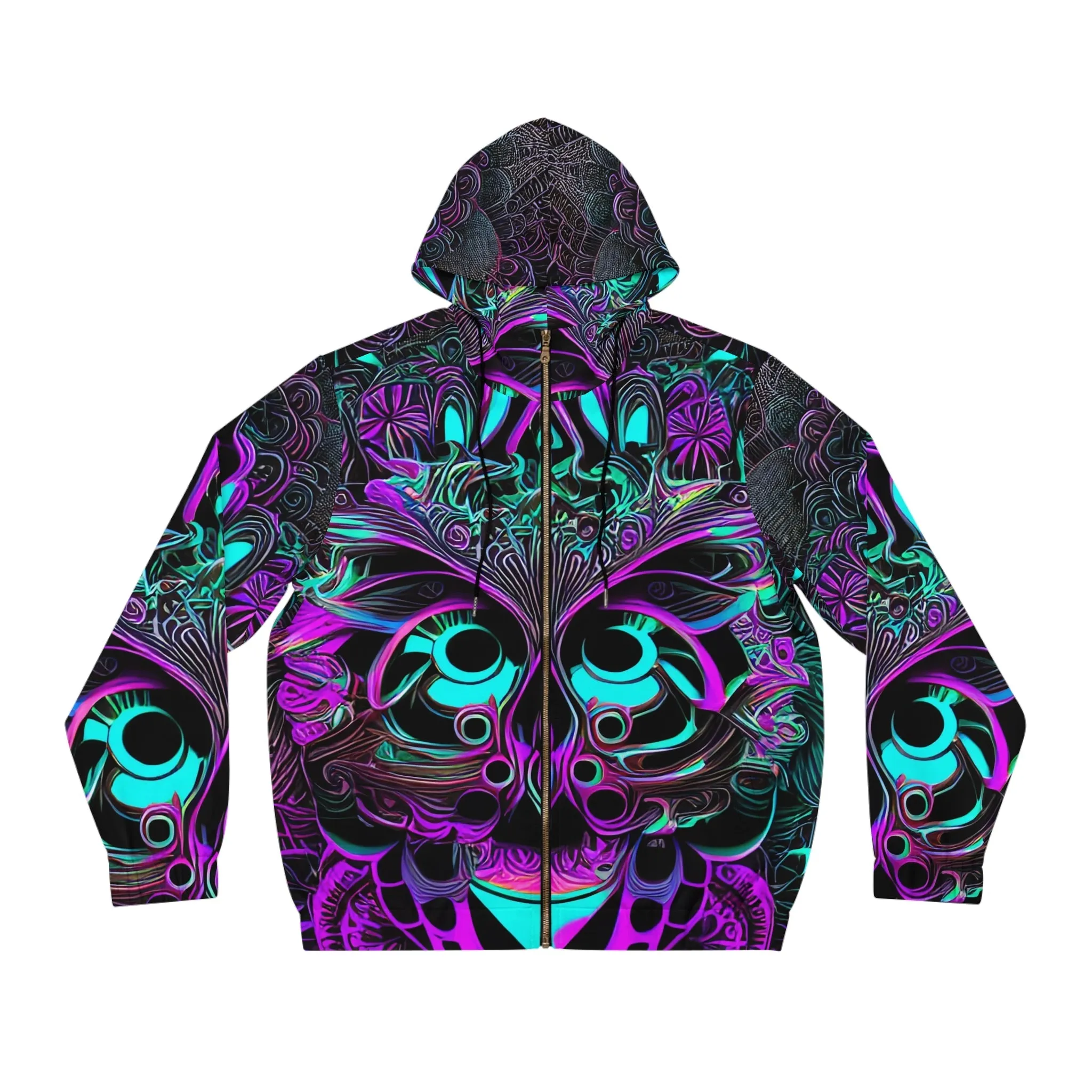 Bass Forest - Men's Full-Zip Hoodie (AOP)