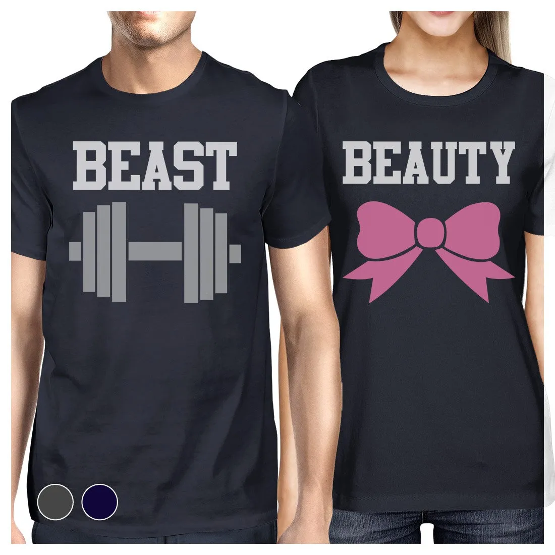 Beast And Beauty Matching Couple Gift Shirts Funny Graphic Tees