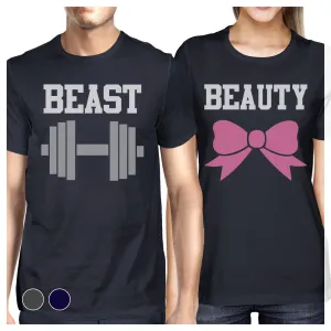 Beast And Beauty Matching Couple Gift Shirts Funny Graphic Tees