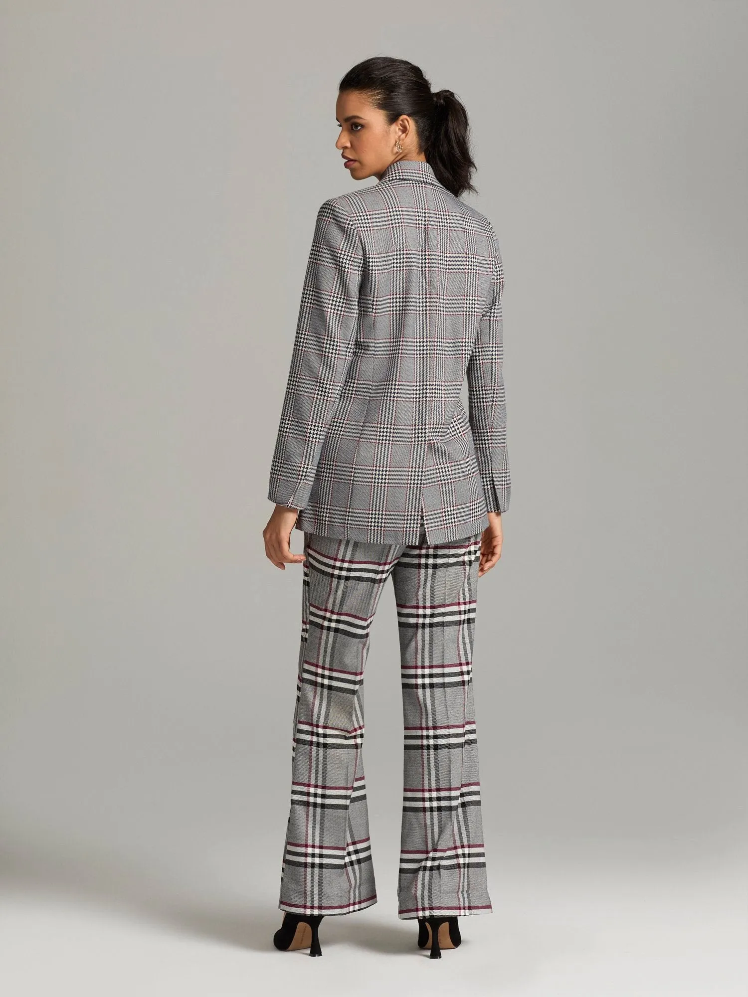 Bellamy Double Breasted Plaid Blazer
