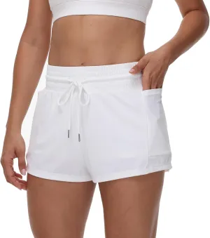 Blaosn Flowy Running Shorts for Women Workout Athletic Gym Yoga Golf Skort Skirt High Waisted Pants Cute Clothes Summer