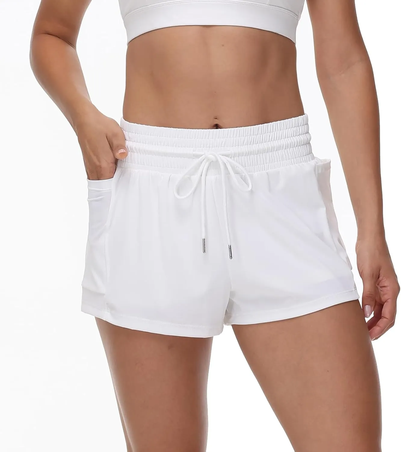 Blaosn Flowy Running Shorts for Women Workout Athletic Gym Yoga Golf Skort Skirt High Waisted Pants Cute Clothes Summer