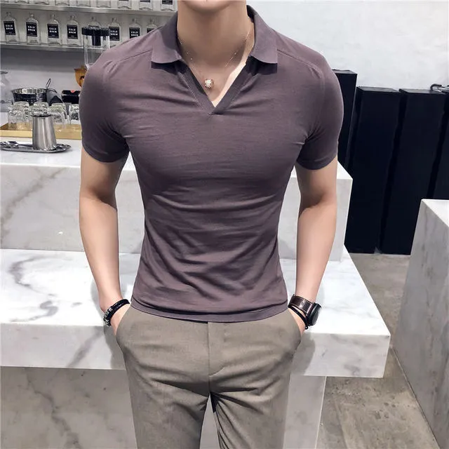 British Solid Short Sleeve Polo Shirt