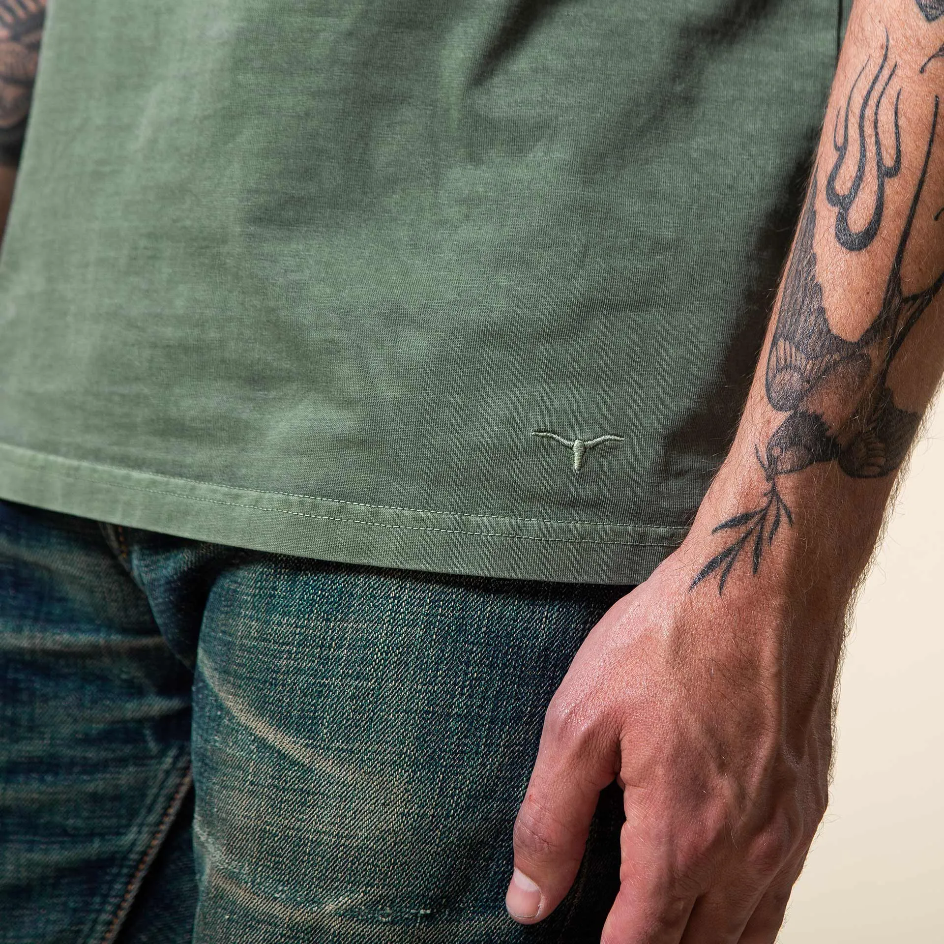 BT-08 CLASSIC TEE sage green compact jersey