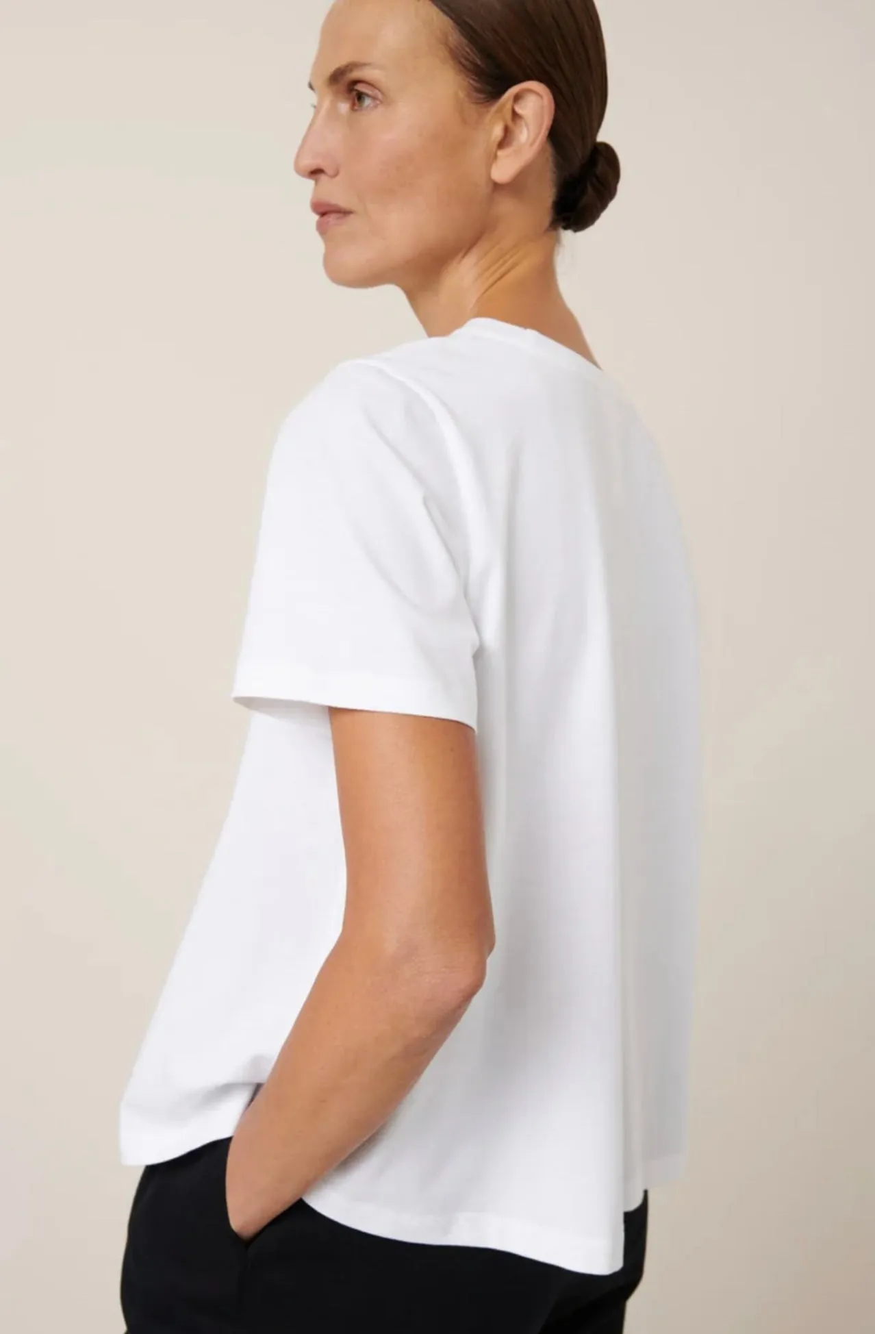 Classic A-Line Tee in White | Kowtow
