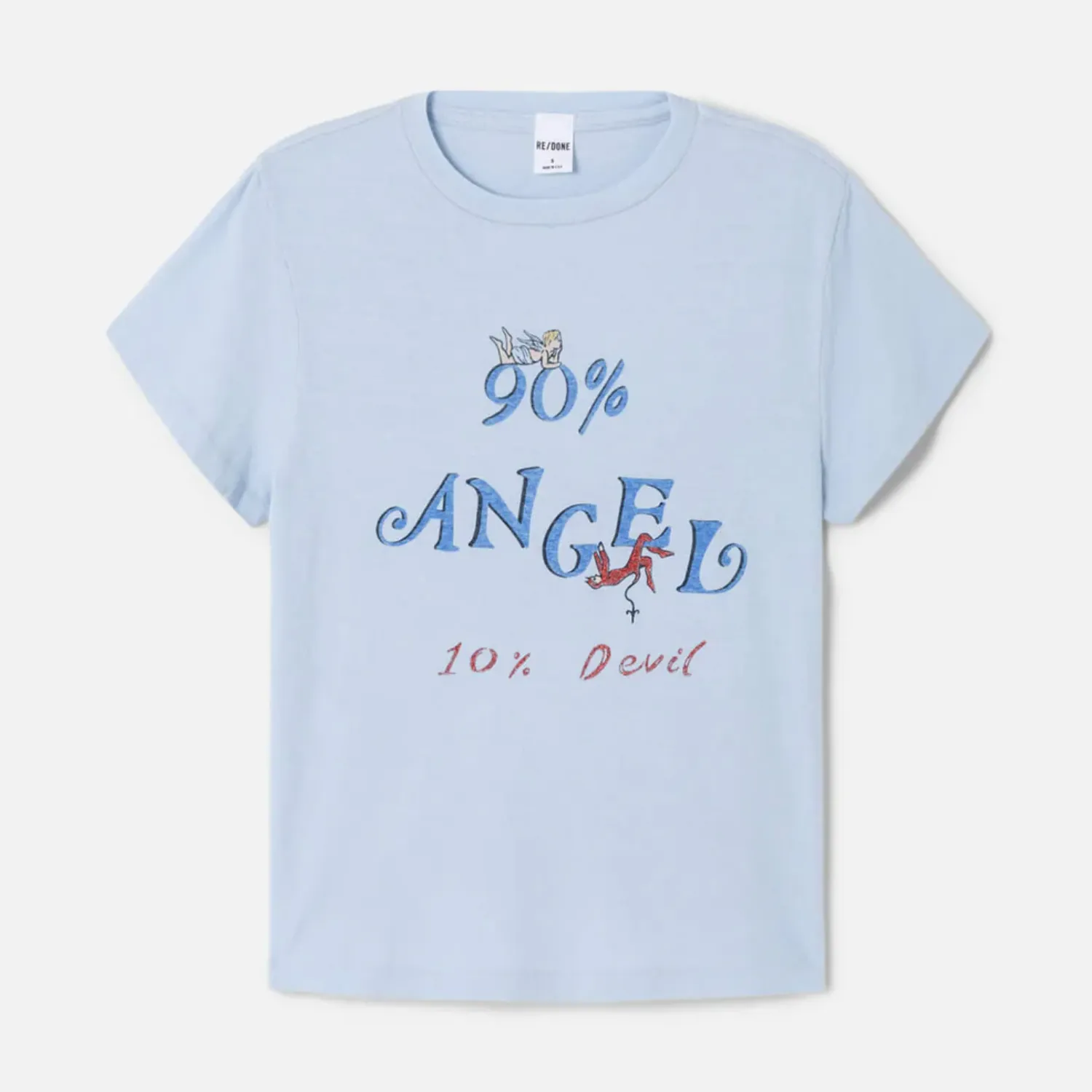 Classic Tee Angel Devil (Light Blue)
