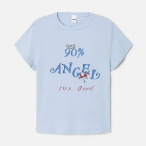 Classic Tee Angel Devil (Light Blue)