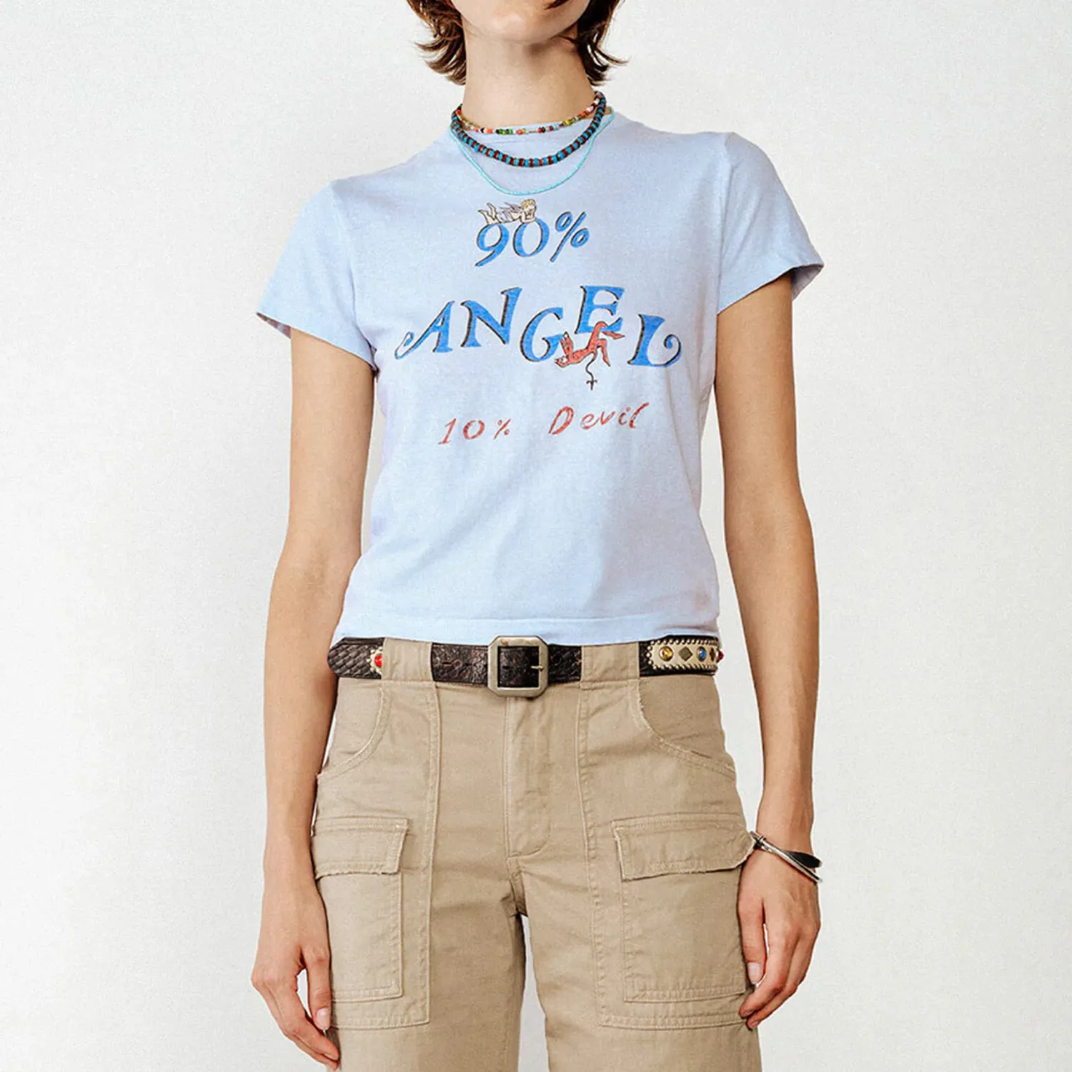 Classic Tee Angel Devil (Light Blue)