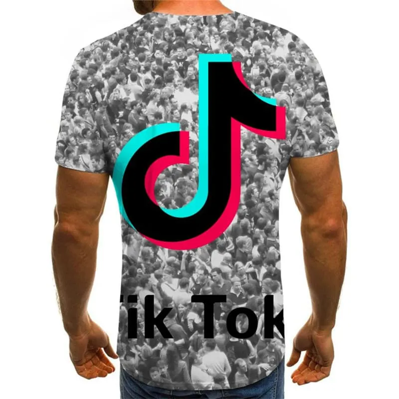 Douyin T shirt Men Music Funny T shirts Party Tshirts Casual Hip Hop Tshirt Printed