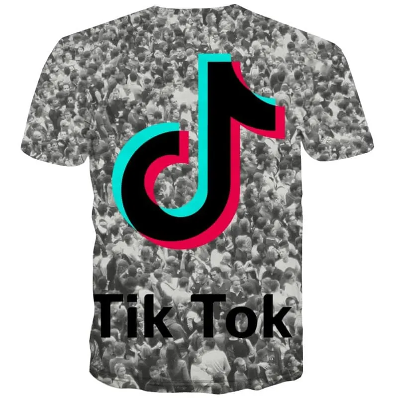 Douyin T shirt Men Music Funny T shirts Party Tshirts Casual Hip Hop Tshirt Printed