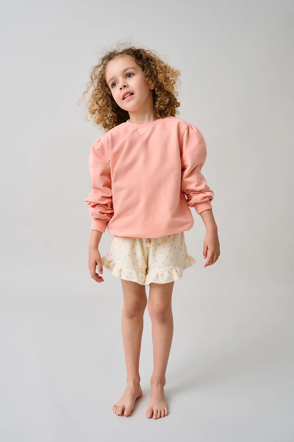 Fleece Puff Sleeves Sweatshirt