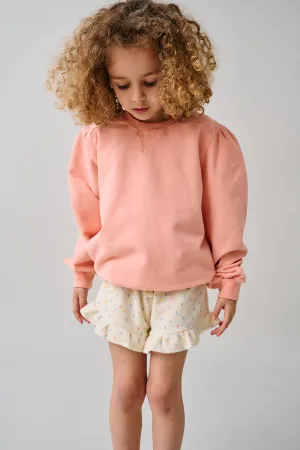 Fleece Puff Sleeves Sweatshirt