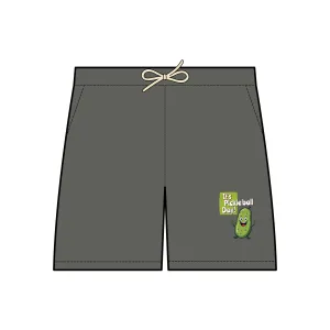 Fleece Sweat Shorts with Happy Pickle 'It's Pickleball Day' Design