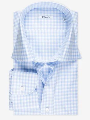 FRAY Gingham Check Shirt Blue