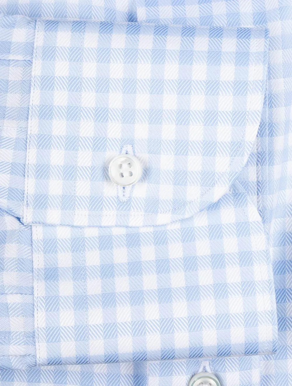 FRAY Gingham Check Shirt Blue