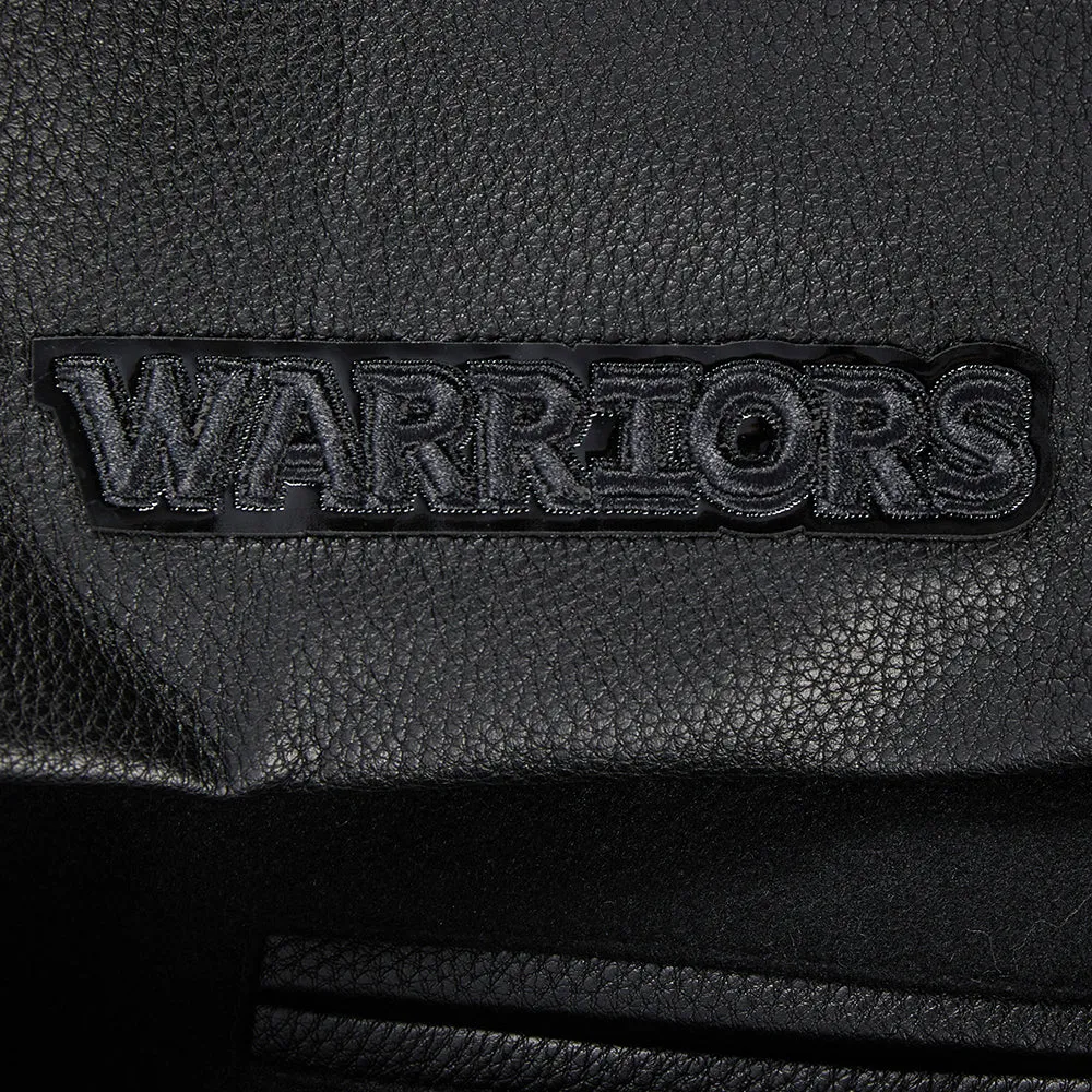 GOLDEN STATE WARRIORS TRIPLE BLACK WOMEN'S WOOL VARSITY JACKET (TRIPLE BLACK WOMEN'S)
