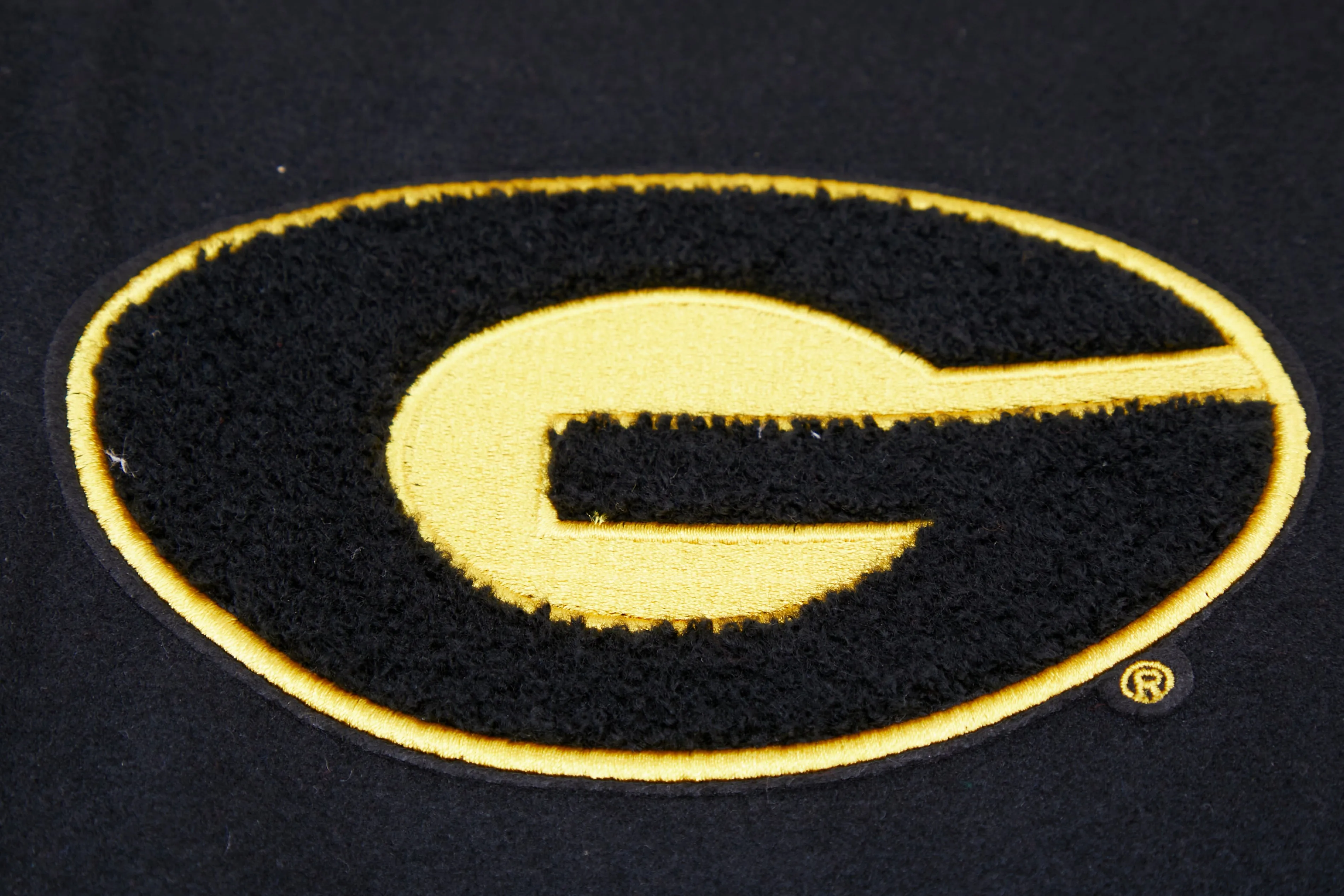 GRAMBLING STATE UNIVERSITY CLASSIC WOOL VARSITY JACKET (BLACK/WHITE)