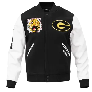 GRAMBLING STATE UNIVERSITY CLASSIC WOOL VARSITY JACKET (BLACK/WHITE)