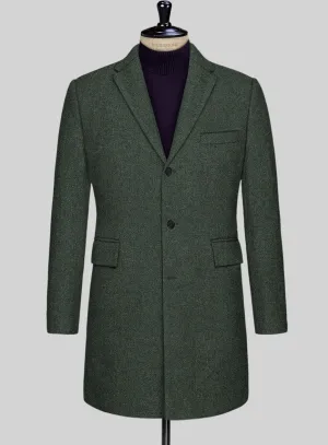 Green Heavy Tweed Overcoat