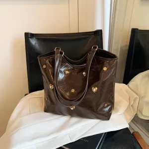 Hobo Bag for Women Work Tote Bag Studded Purse Coquette Purse Y2k Vegan Leather Bag Aesthetics Purse