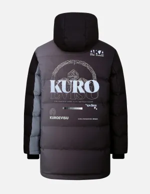 Kamon and Logo Embroidered Gradient Down Jacket