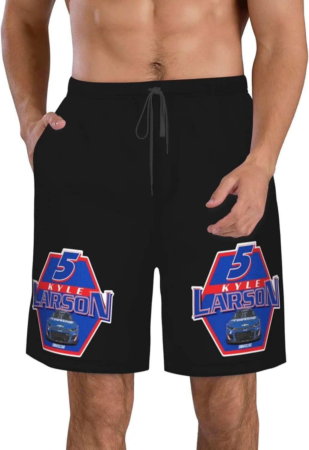 Kyle-Larson-Car-5 Men's Swim Trunks Board Shorts Outdoor Beach Surfing