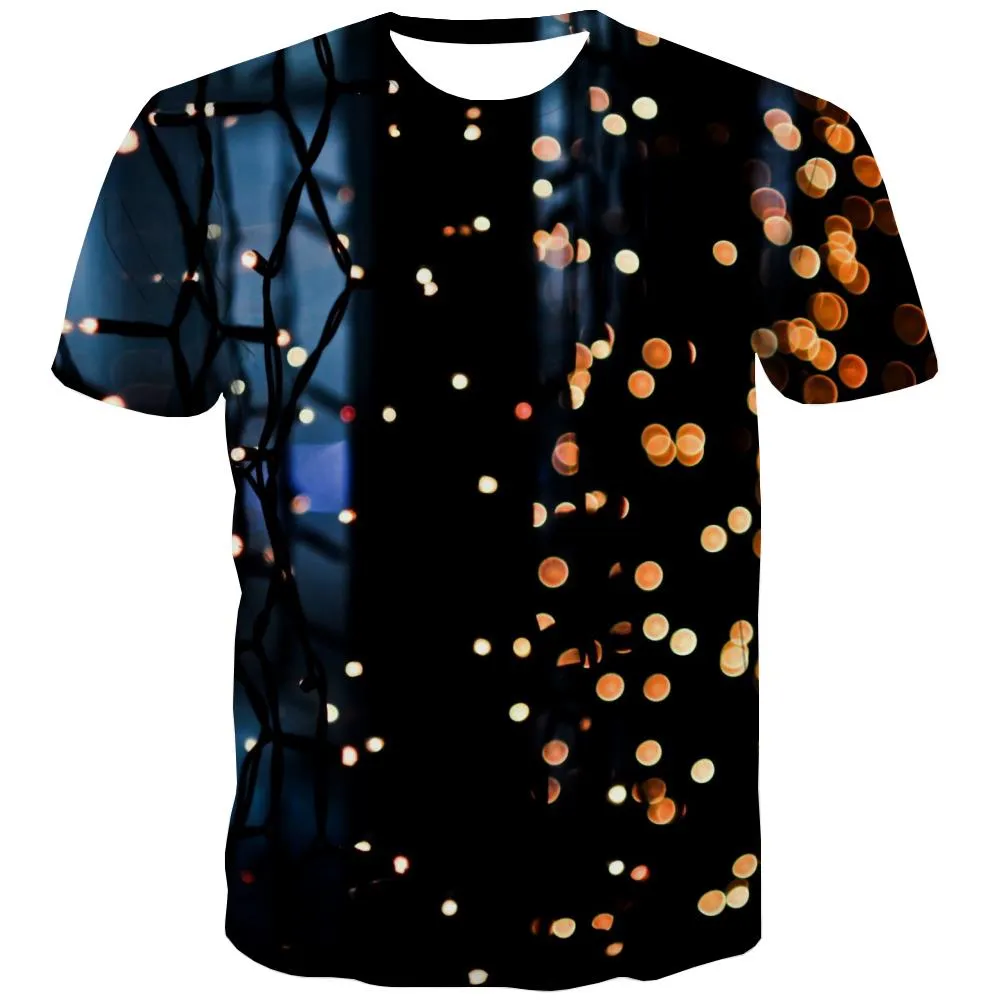 lanterns on the fence t shirt festival Print clothes Cool Christmas men art costume