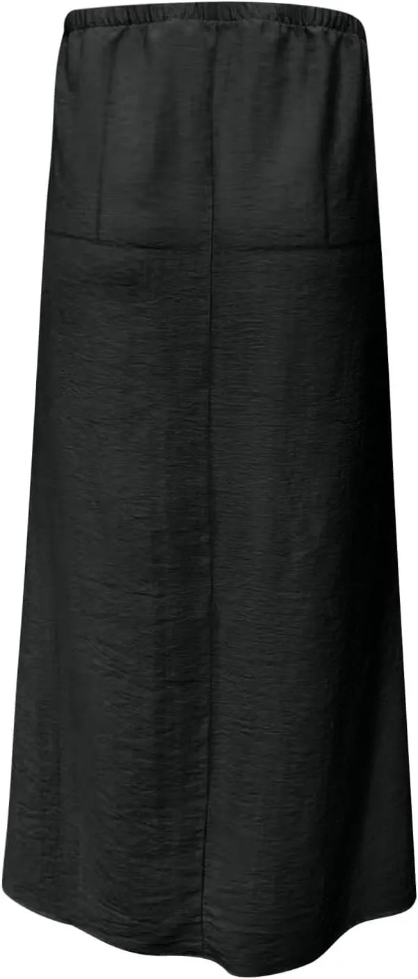 Long Skirts for Women Maxi Women's Trendy Summer 2025 Boho Linen Skirt Womens Vacation Dresses Casual