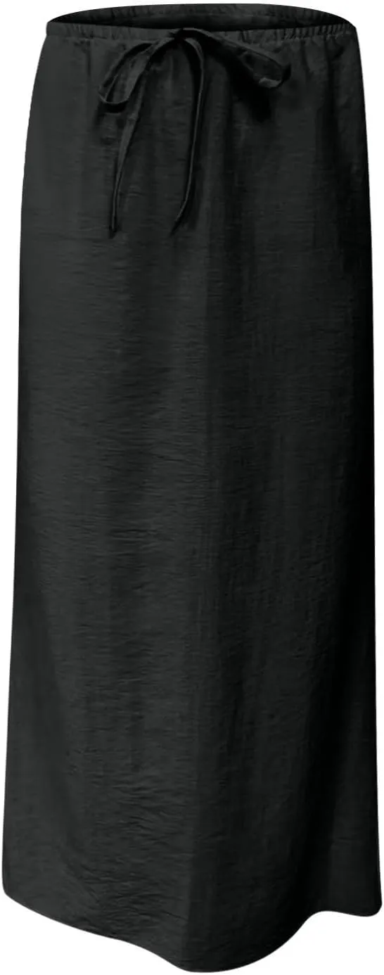 Long Skirts for Women Maxi Women's Trendy Summer 2025 Boho Linen Skirt Womens Vacation Dresses Casual
