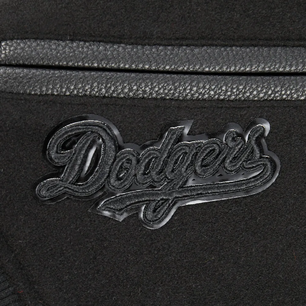 LOS ANGELES DODGERS TRIPLE BLACK LITTLE BOYS WOOL VARSITY JACKET (JET BLACK)