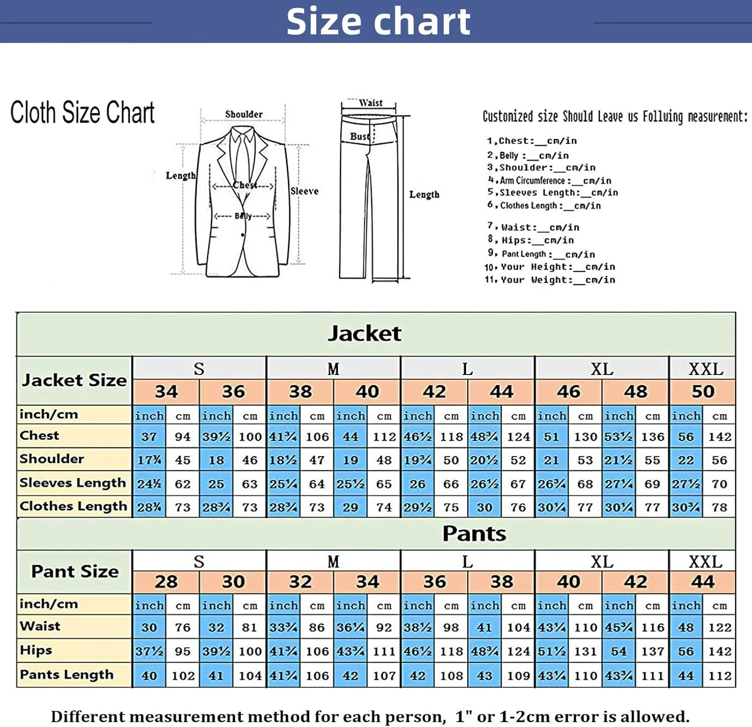 Men's Tuxedo Suit Slim Fit 3 Piece Blazer Vest and Pants Set for Groom Wedding Party Formal Dress