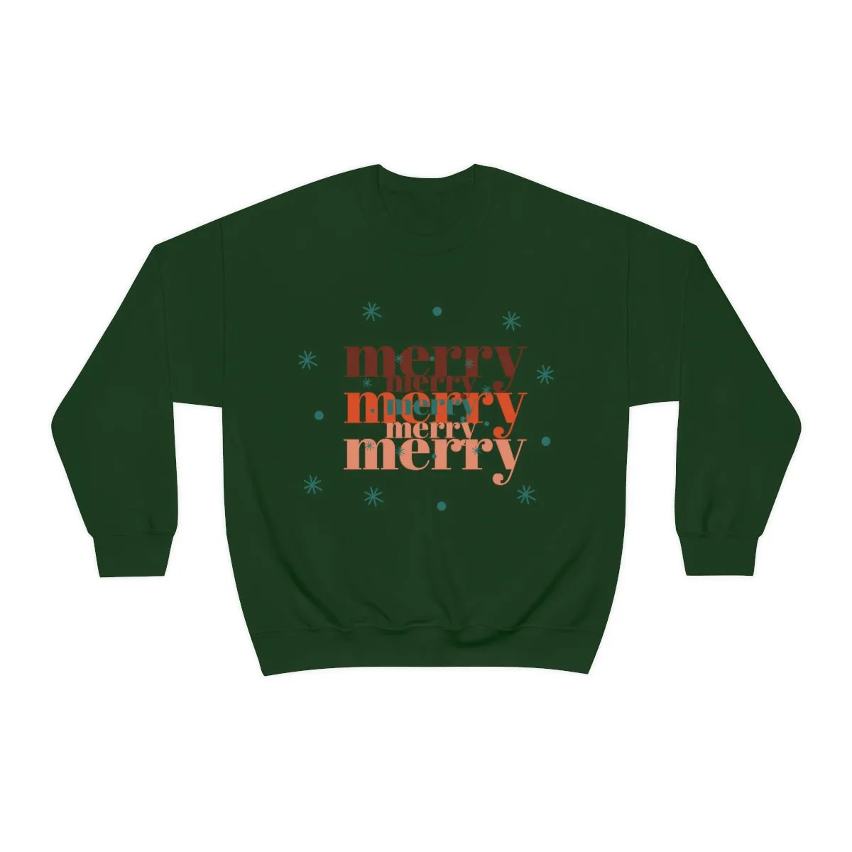 Merry Merry Merry, Christmas, Holiday Sweatshirt, Minimalist Sweatshirt, Oversized VSCO Girl, Tumblr, Unisex Heavy Blend Crewneck