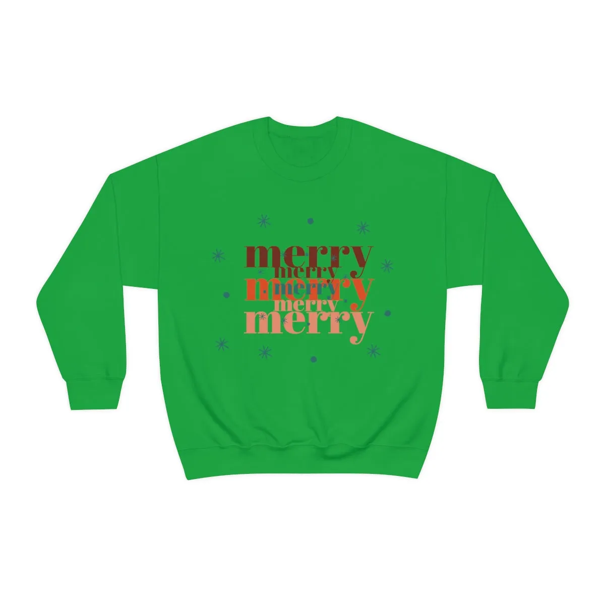 Merry Merry Merry, Christmas, Holiday Sweatshirt, Minimalist Sweatshirt, Oversized VSCO Girl, Tumblr, Unisex Heavy Blend Crewneck