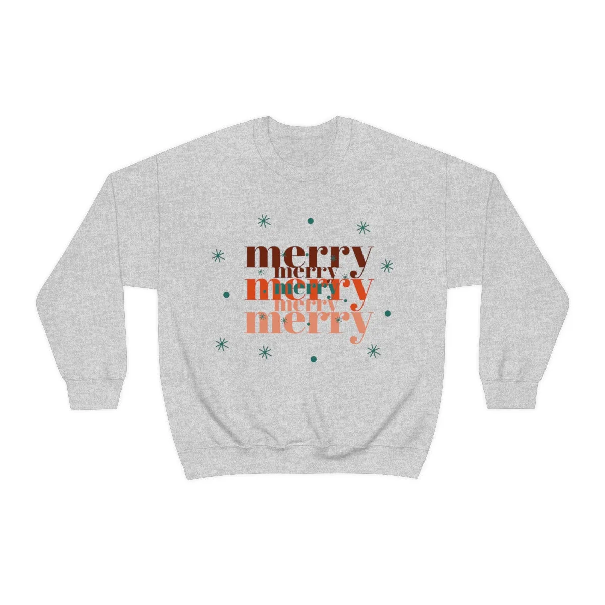 Merry Merry Merry, Christmas, Holiday Sweatshirt, Minimalist Sweatshirt, Oversized VSCO Girl, Tumblr, Unisex Heavy Blend Crewneck