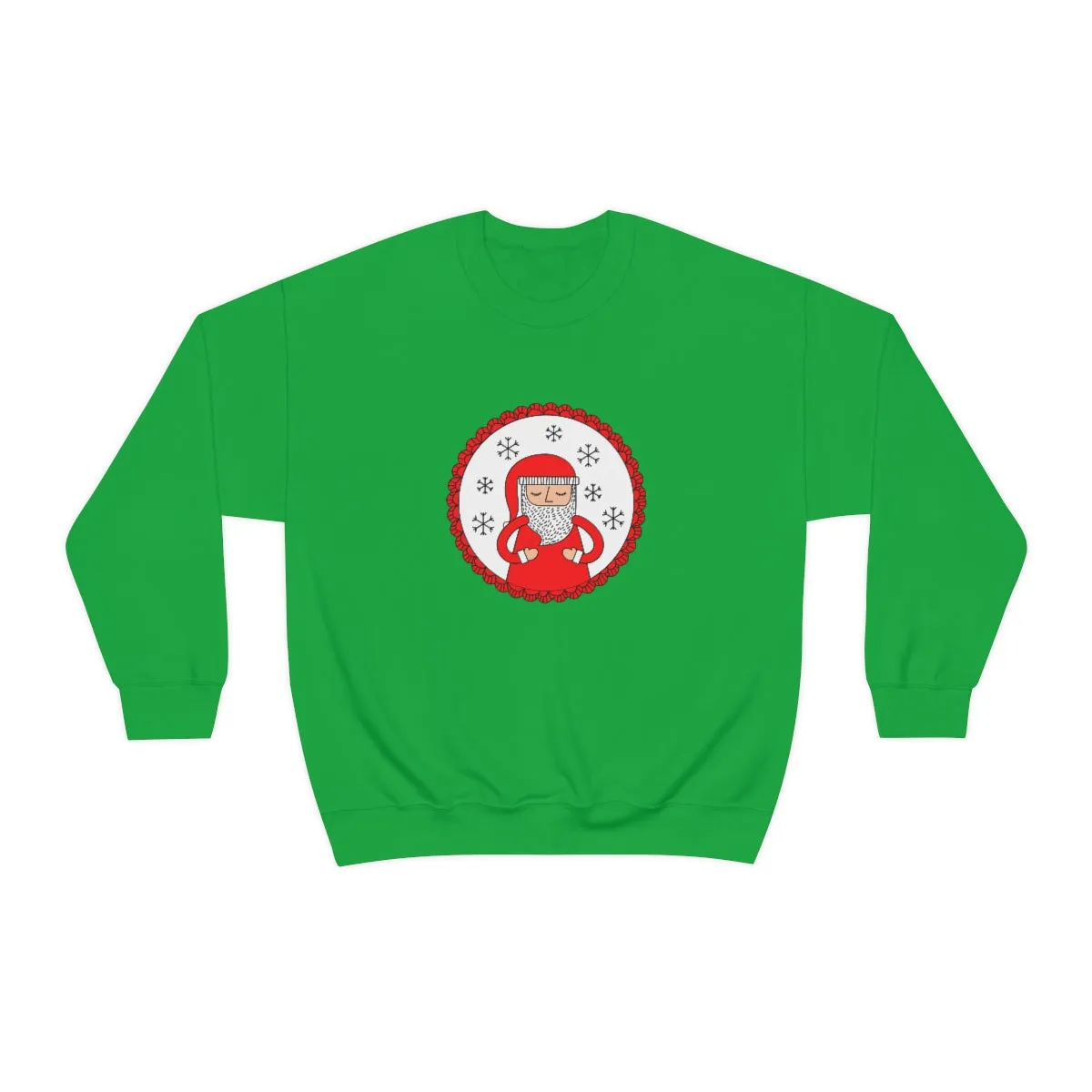 Minimalist Santa Claus Sweatshirt, Santa Sweatshirt, Trendy Noel Minimalist Christmas Sweatshirt, Xmas Santa Crewneck Top, Red Holiday Top