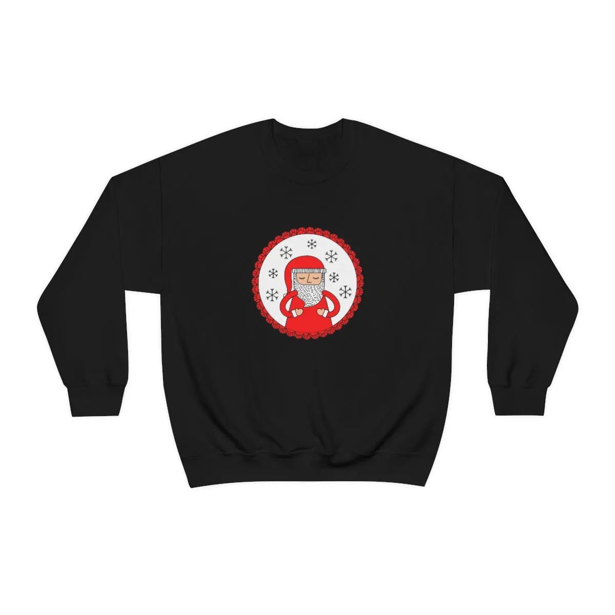Minimalist Santa Claus Sweatshirt, Santa Sweatshirt, Trendy Noel Minimalist Christmas Sweatshirt, Xmas Santa Crewneck Top, Red Holiday Top