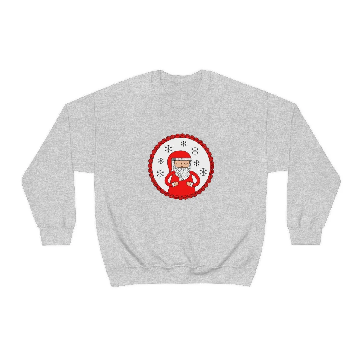 Minimalist Santa Claus Sweatshirt, Santa Sweatshirt, Trendy Noel Minimalist Christmas Sweatshirt, Xmas Santa Crewneck Top, Red Holiday Top
