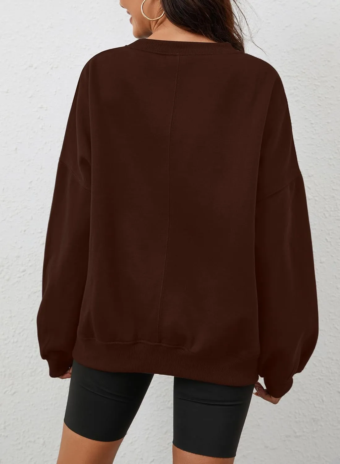 Oversized Sweatshirt Pullover For Women Crew Neck Drop Shoulder Loose Fit Sweater Y2K Shirt 2024 Clothes