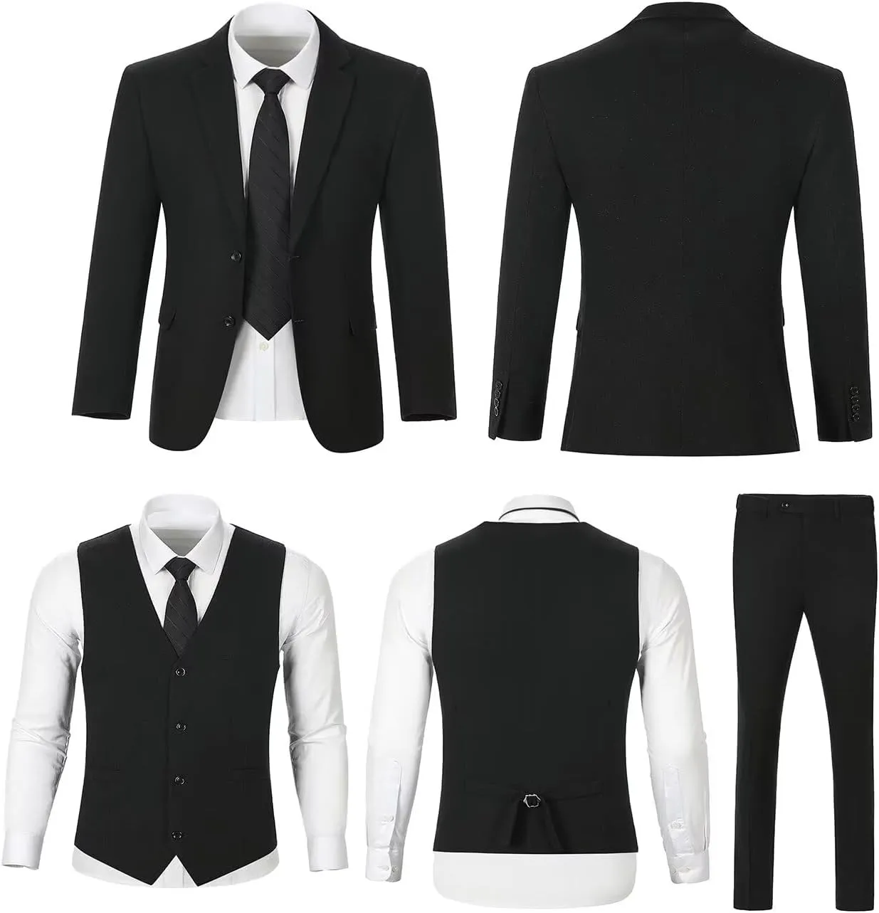 Retro 3 Piece Boys Suit Tweed Herringbone Boy Suits Slim Fit Dress Tuxedos Set Prom Teens Kids Jacket Blazer Vest Pants