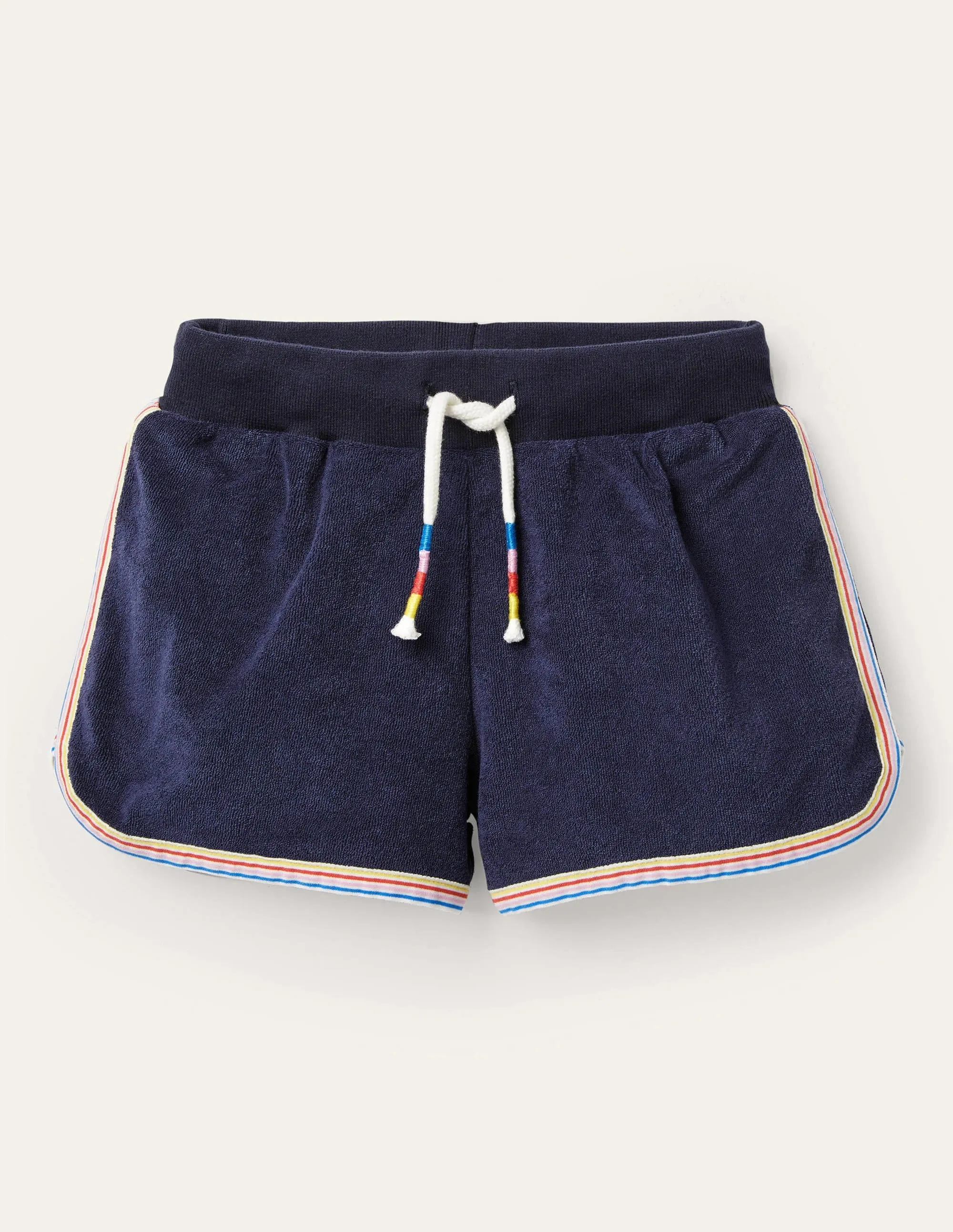Retro Towelling Shorts-College Navy
