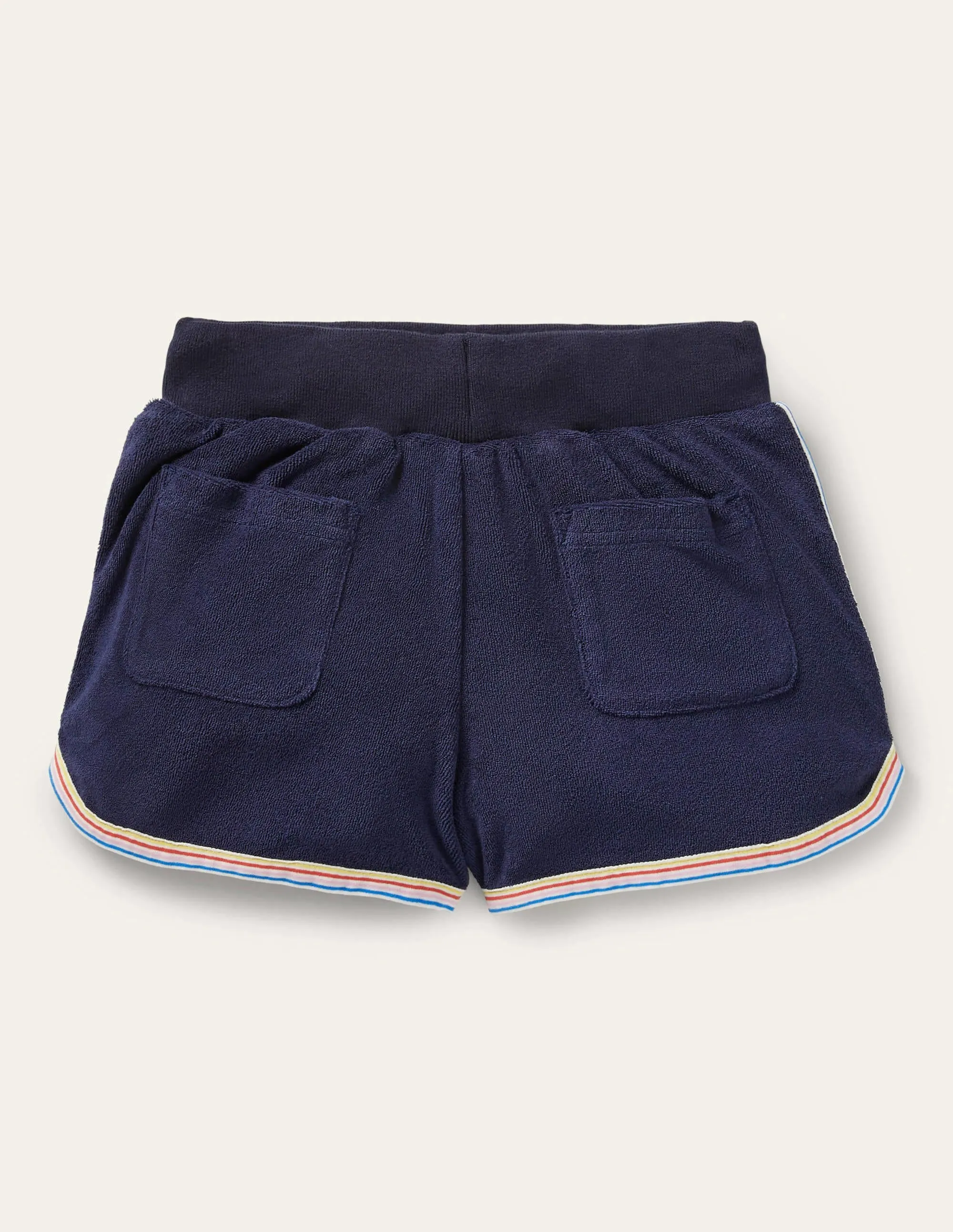 Retro Towelling Shorts-College Navy