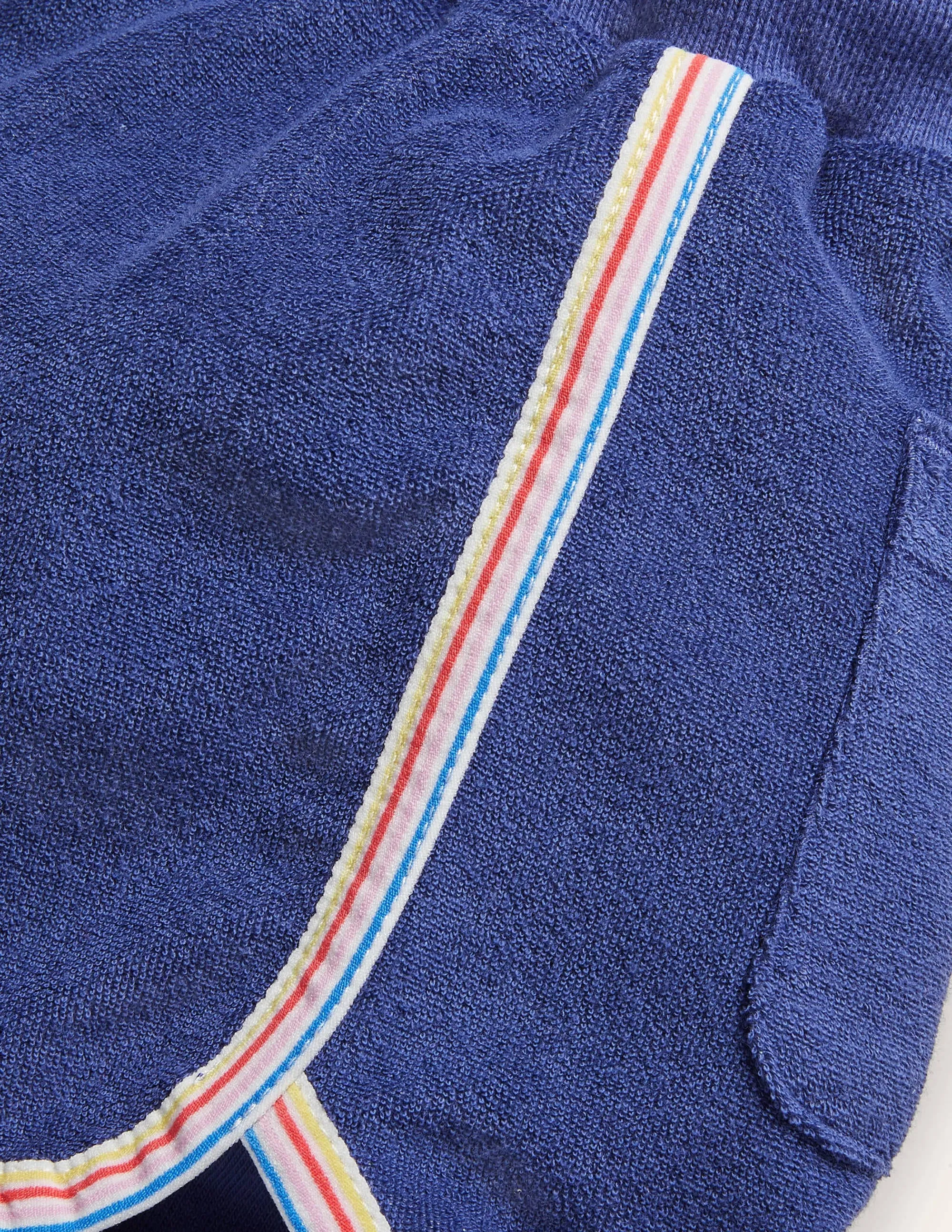 Retro Towelling Shorts-Starboard Blue