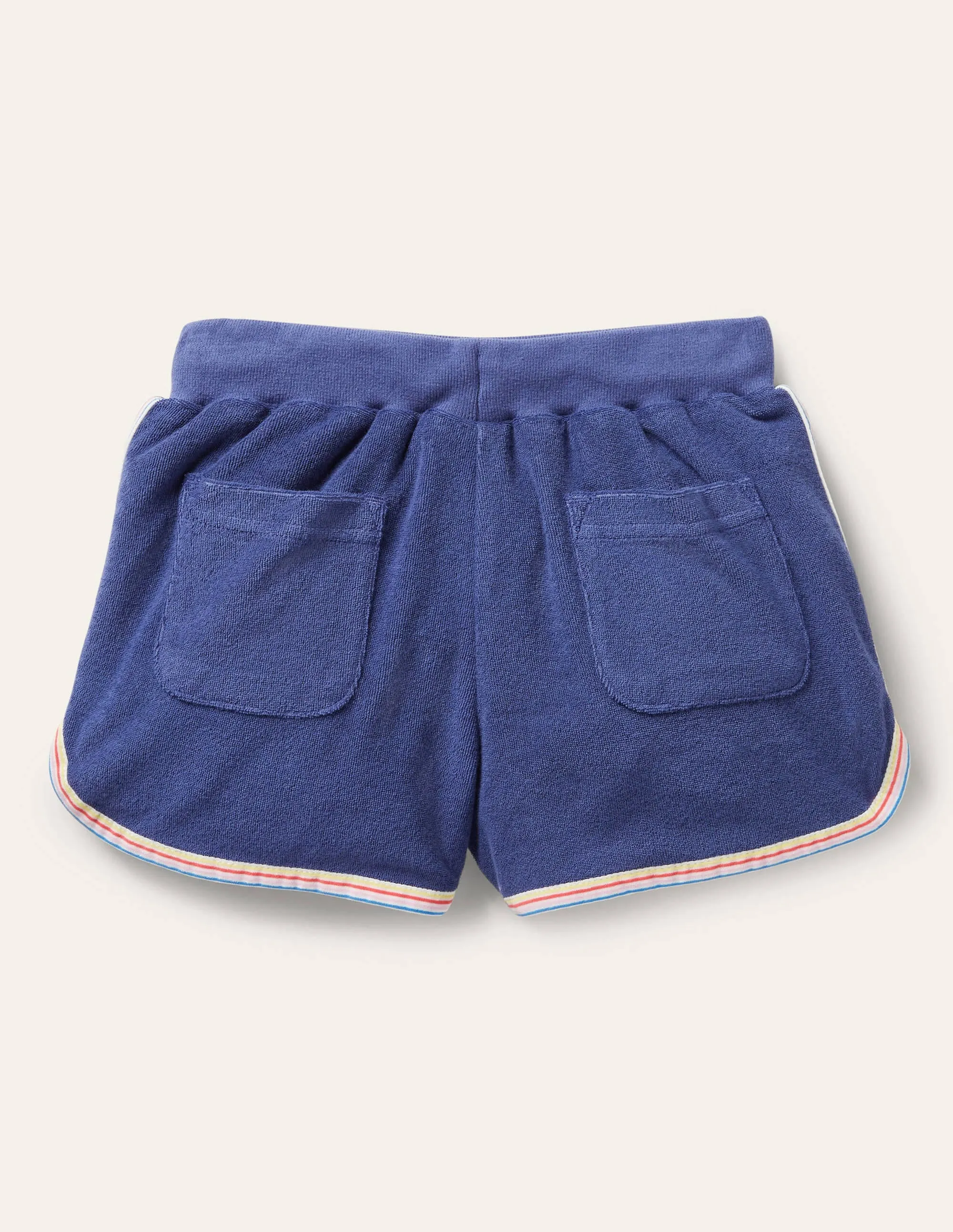 Retro Towelling Shorts-Starboard Blue