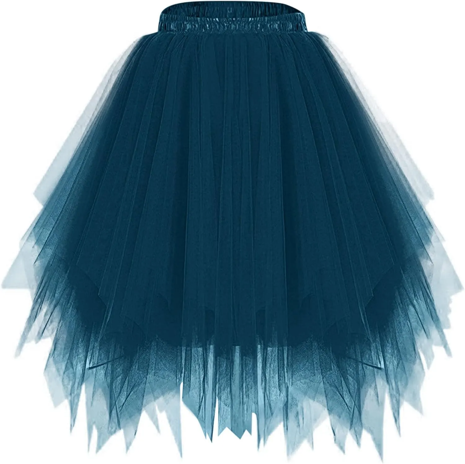 Short Tulle Skirt for Women Trendy High Waisted Mesh Multilayer Bullet Cheerleading Mini Tutu Skirts for Cosplay