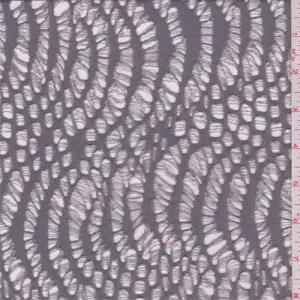 Slate Grey Swirl Lace Fabric